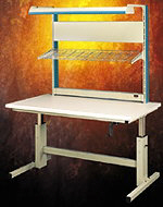 Vertical Space Integrator System with an adjustable height platform